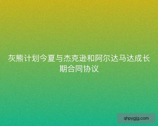 灰熊计划今夏与杰克逊和阿尔达马达成长期合同协议